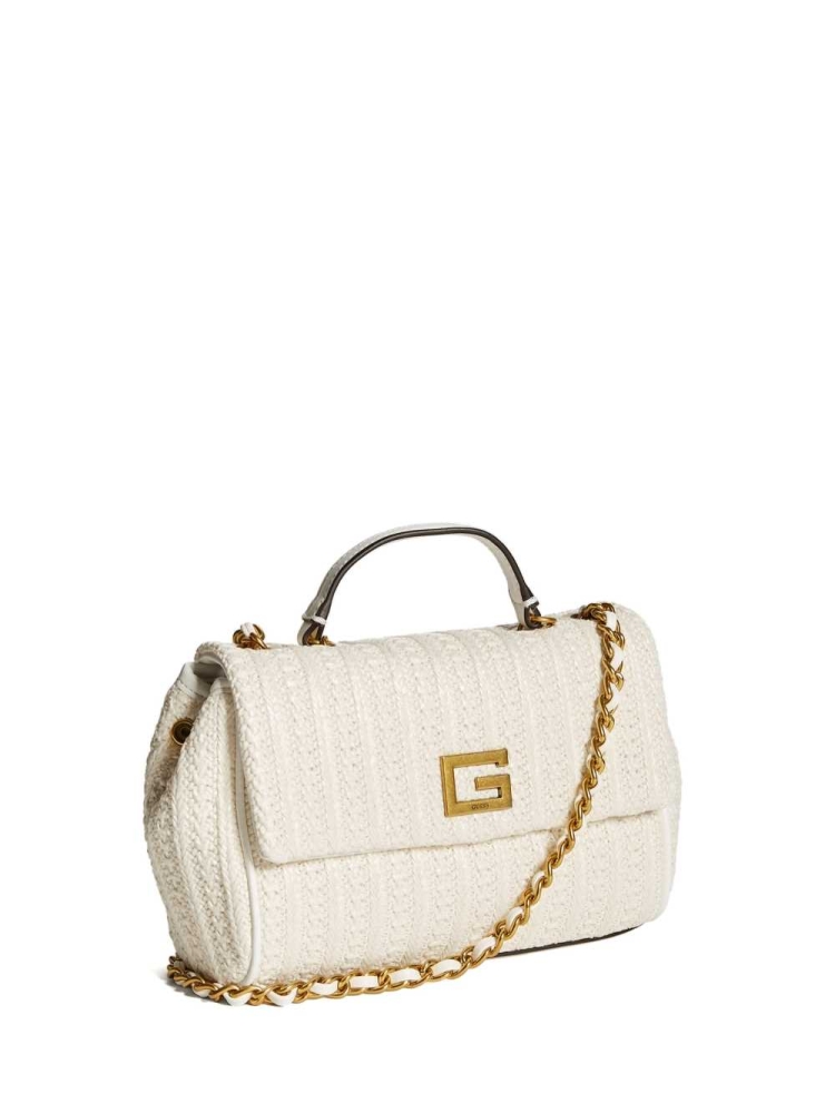 GUESS Kimi Small Convertible Women's Crossbodies White | UK7689IMV