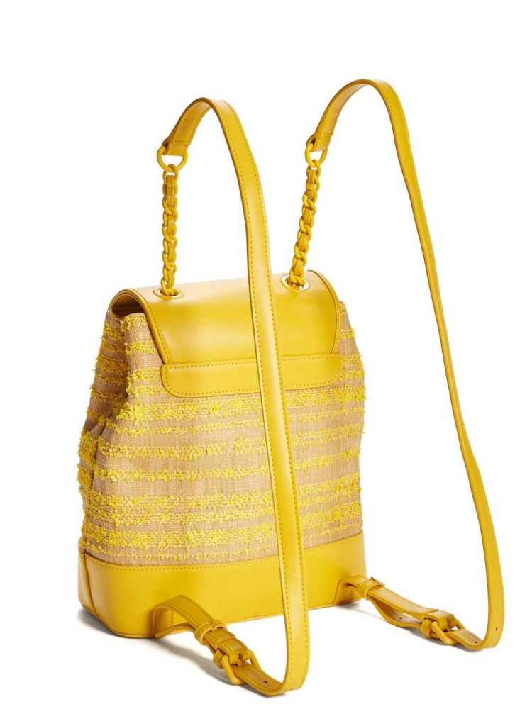 GUESS Kimi Women's Backpacks Yellow | UK1407KWU