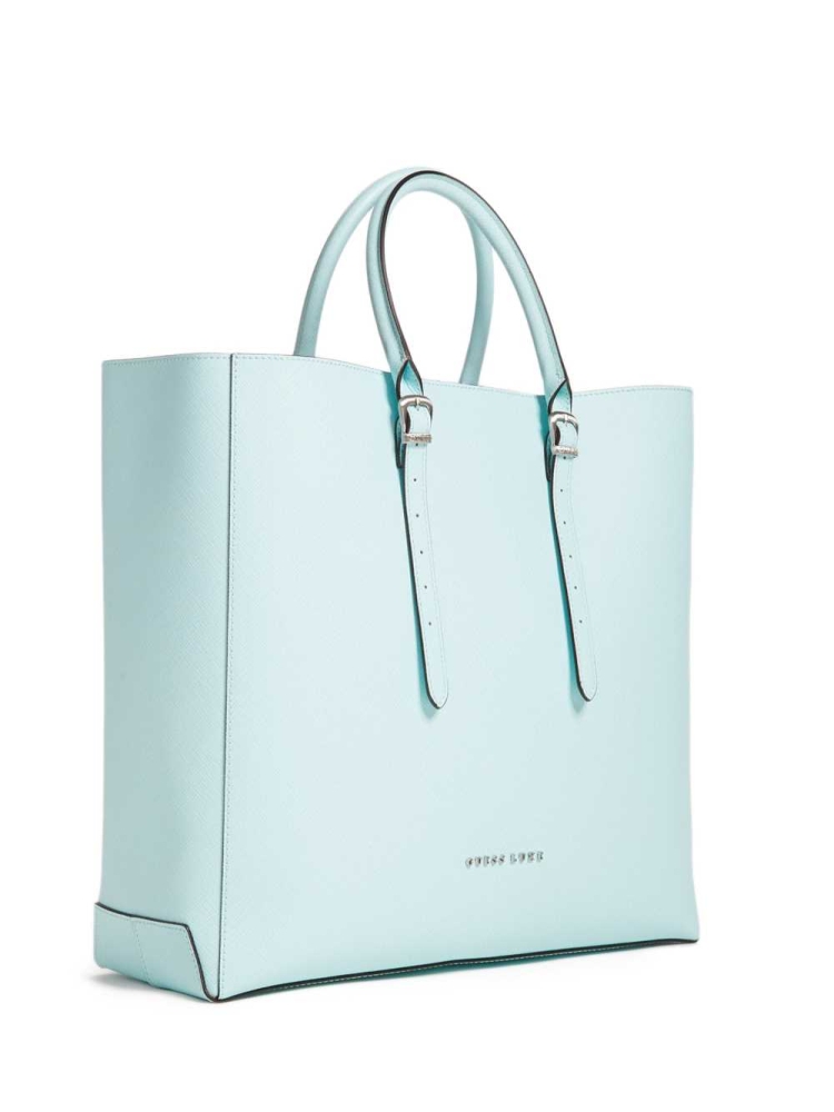 GUESS Lady Luxe Leather Women's Totes Light Blue | UK1468XLR