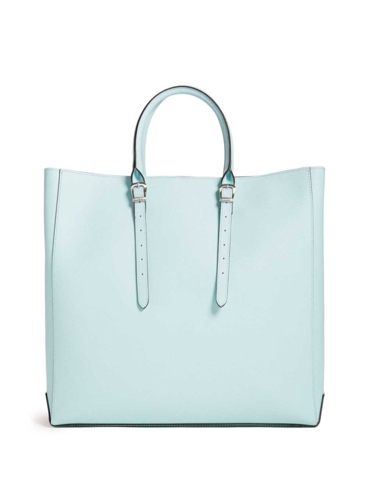 GUESS Lady Luxe Leather Women's Totes Light Blue | UK1468XLR