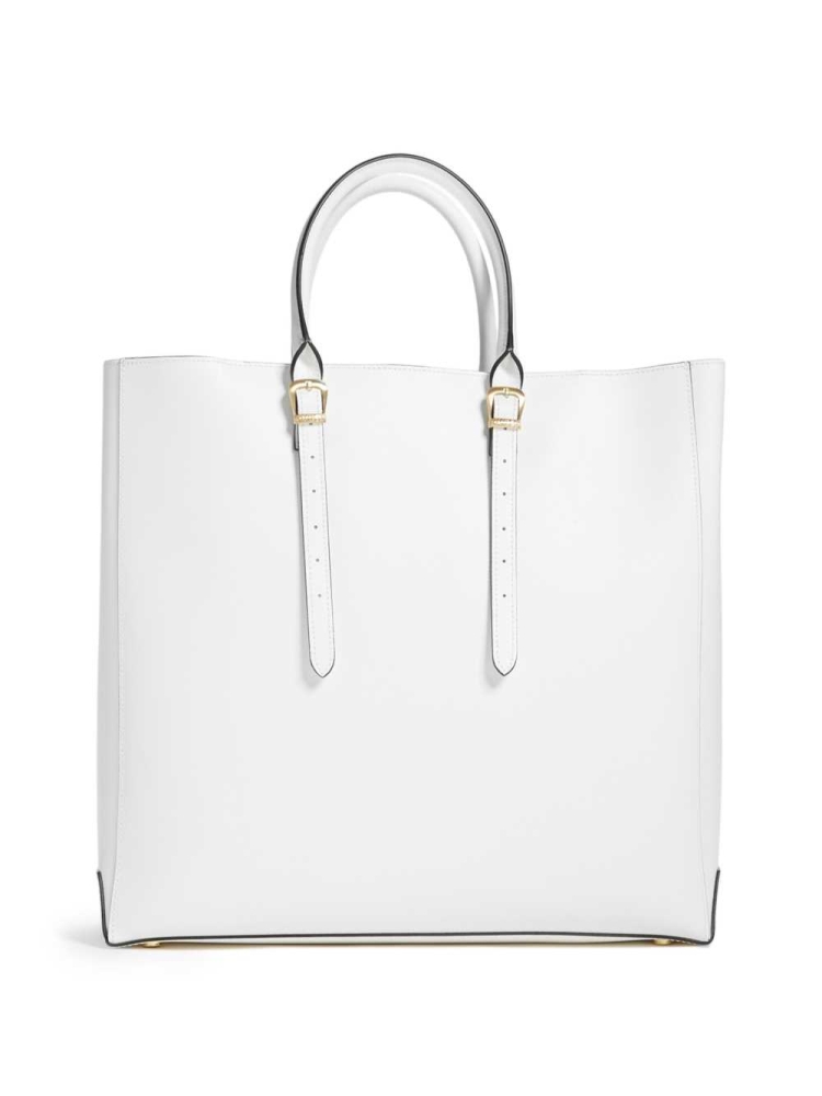 GUESS Lady Luxe Leather Women's Totes White | UK8347QAI