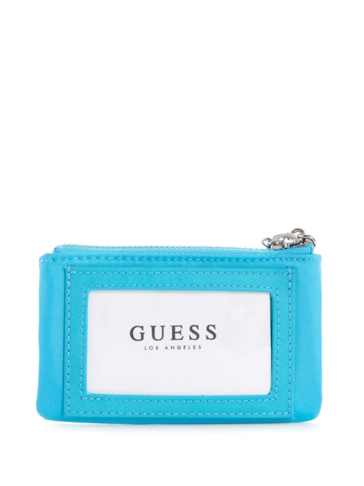 GUESS Layla Quilted Zip Pouch Women's Wallets Light Turquoise | UK0673VYT