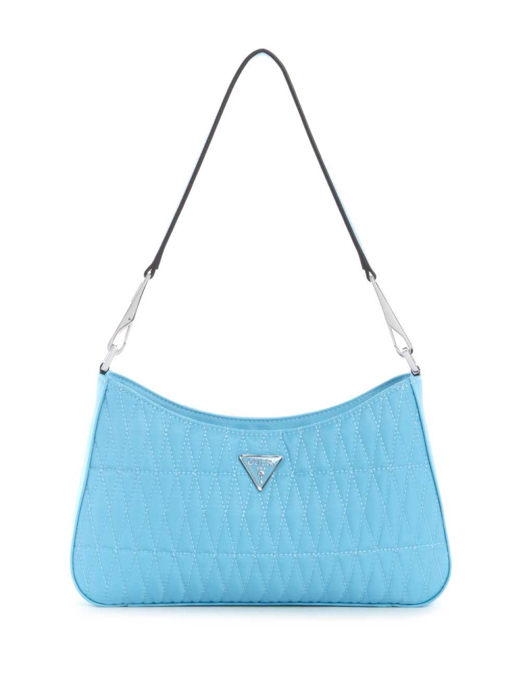 GUESS Layla Women\'s Shoulder Bags Light Turquoise | UK2786YTI