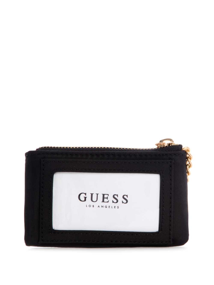 GUESS Layla Zip Pouch Women's Wallets Black | UK5328DEP