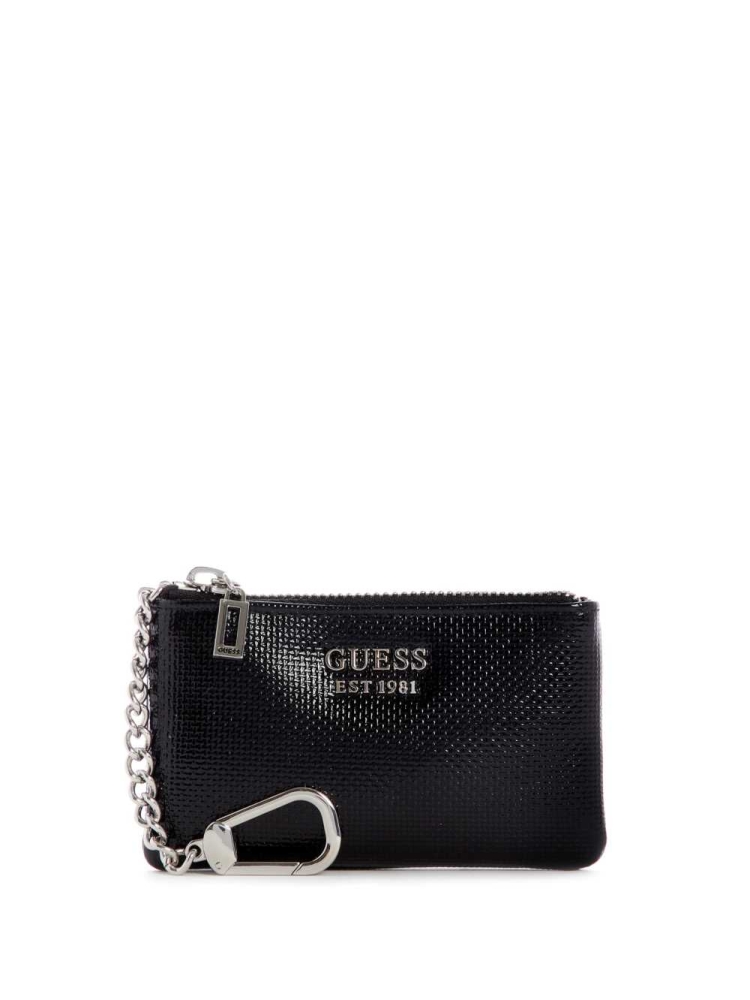 GUESS Layla Zip Pouch Women\'s Wallets Black | UK8029OQH