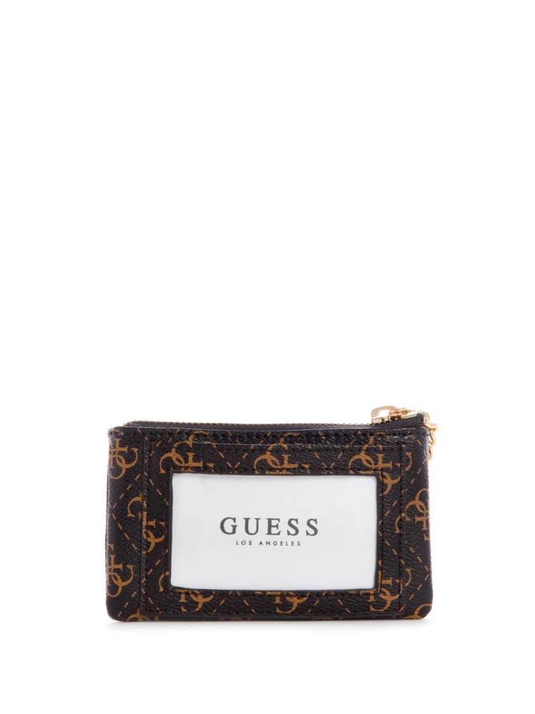 GUESS Layla Zip Pouch Women's Wallets Brown Multicolor | UK0412RHS