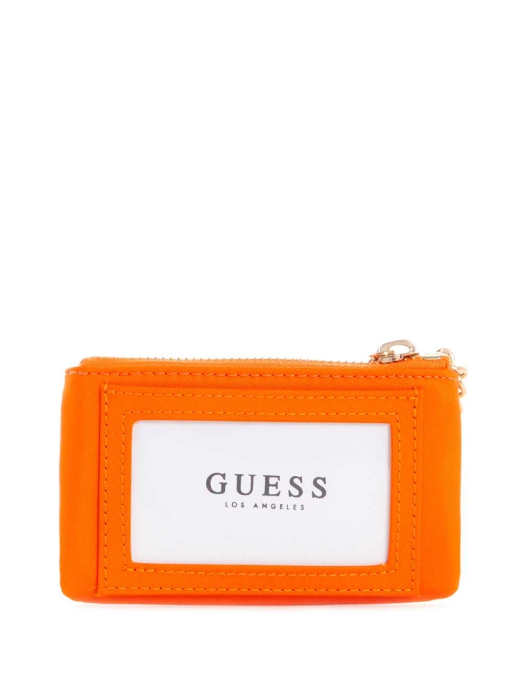 GUESS Layla Zip Pouch Women's Wallets Orange | UK3956BYA