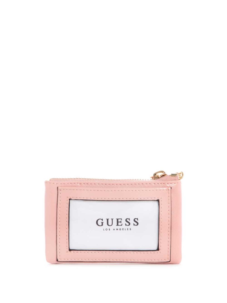 GUESS Layla Zip Pouch Women's Wallets Pink | UK0296PFN