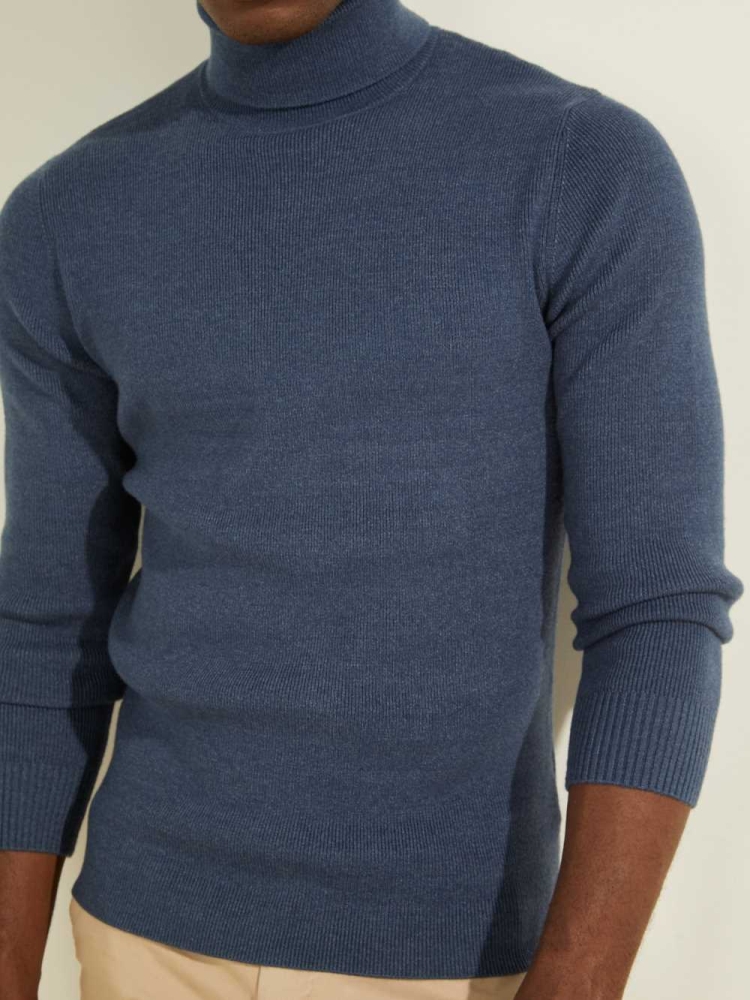 GUESS Liam Ribbed Men's Sweaters Wash Multicolor | UK1679DWX