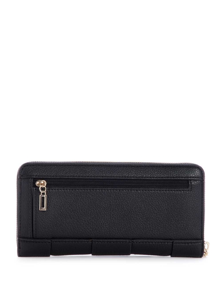 GUESS Liberty City Zip-Around Women's Wallets Black | UK2871RNH