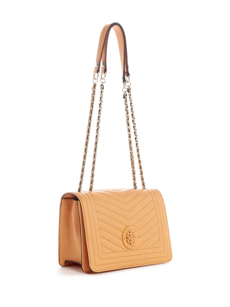 GUESS Lida Convertible Women's Crossbodies Apricot | UK5039PYZ