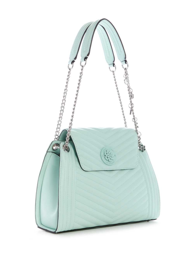 GUESS Lida Convertible Women's Satchels Light Turquoise | UK2615ADS