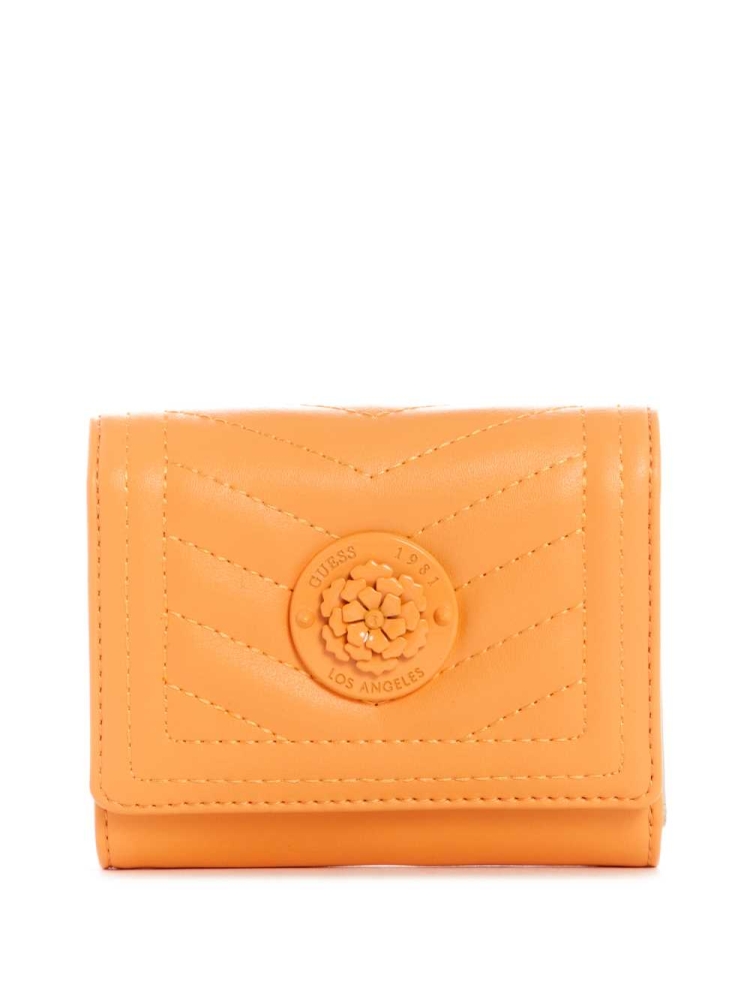 GUESS Lida Trifold Women\'s Wallets Apricot | UK9843ROT