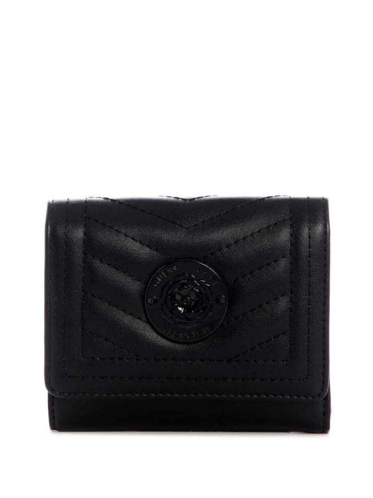 GUESS Lida Trifold Women\'s Wallets Black | UK7805GYK