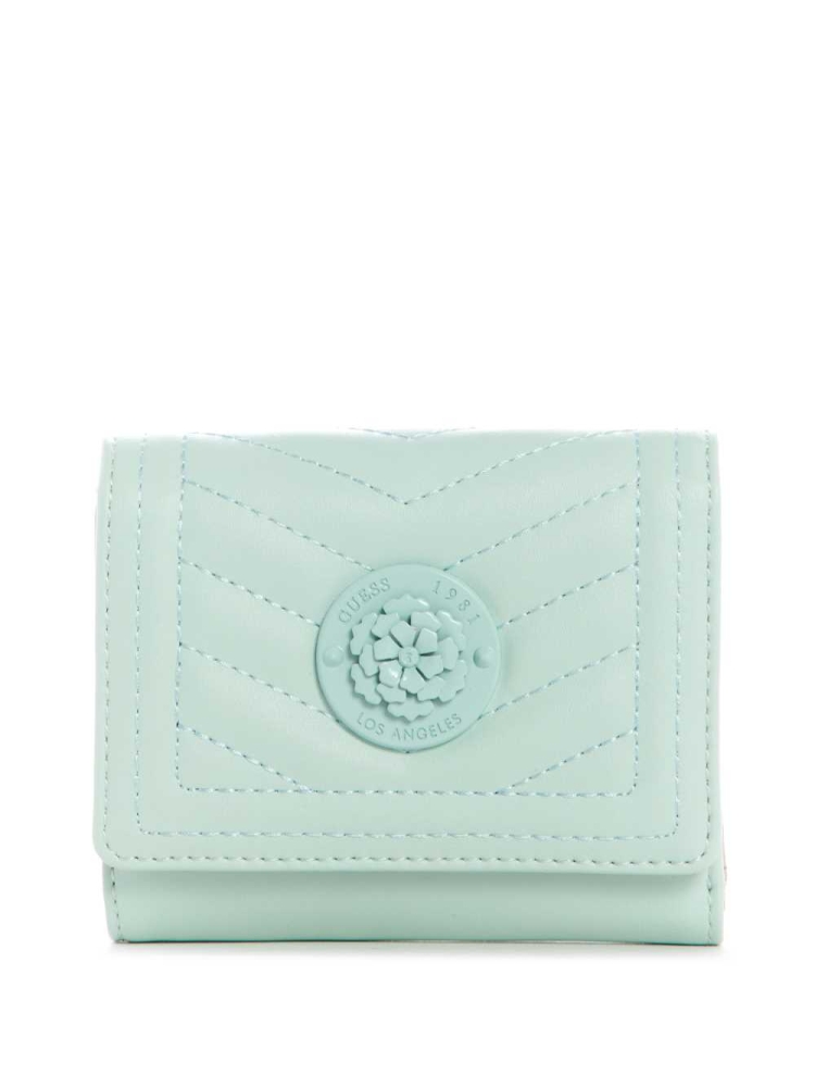 GUESS Lida Trifold Women\'s Wallets Light Turquoise | UK1562WOR