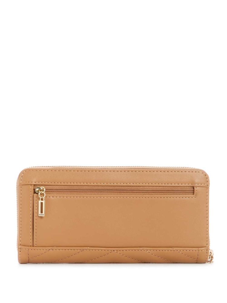 GUESS Lida Zip-Around Women's Wallets Beige | UK8416XGK