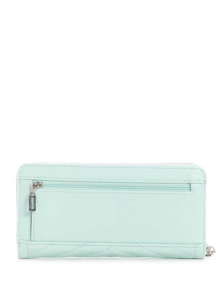 GUESS Lida Zip-Around Women's Wallets Light Turquoise | UK0492XMW