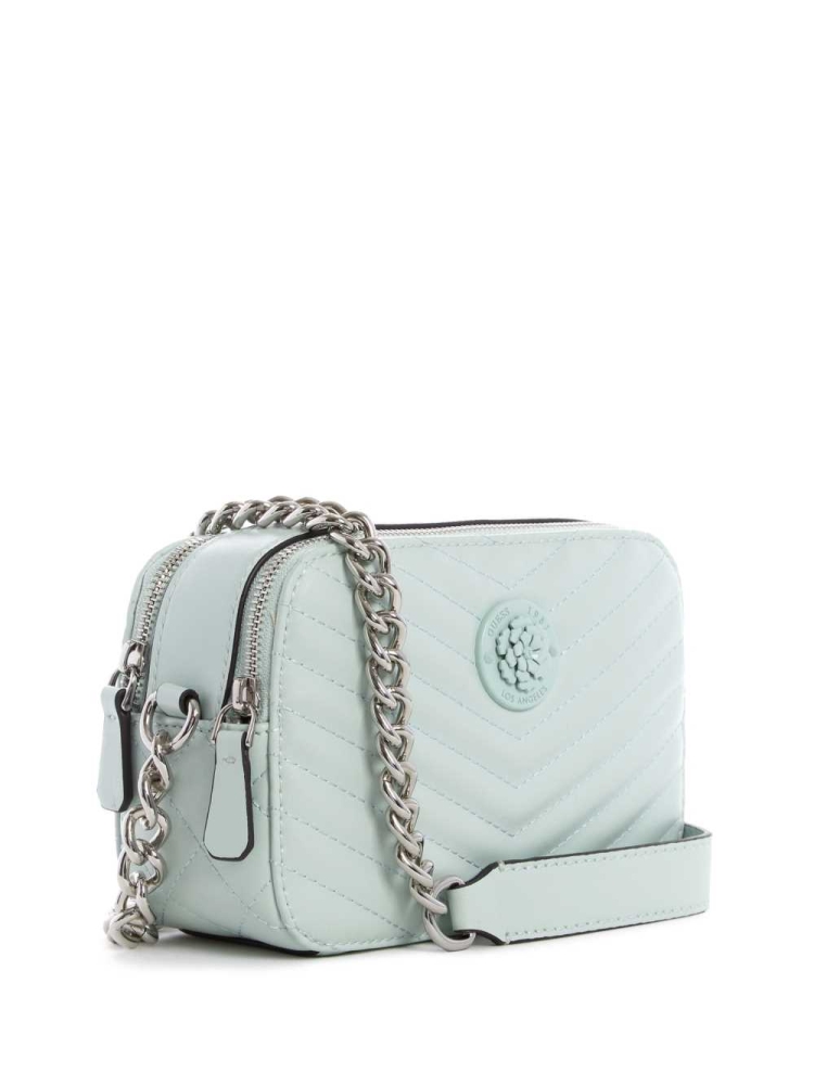 GUESS Noelle Camera Women's Crossbodies Light Turquoise | UK8579FIN