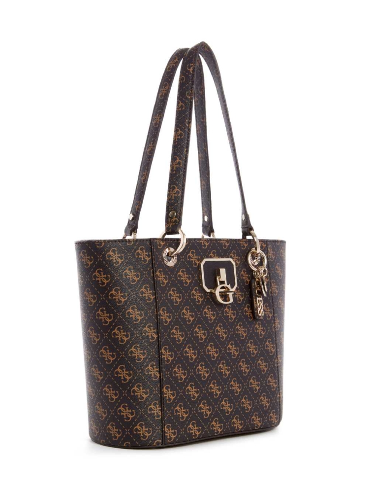 GUESS Noelle Small Elite Women's Totes Brown Multicolor | UK8302SOV