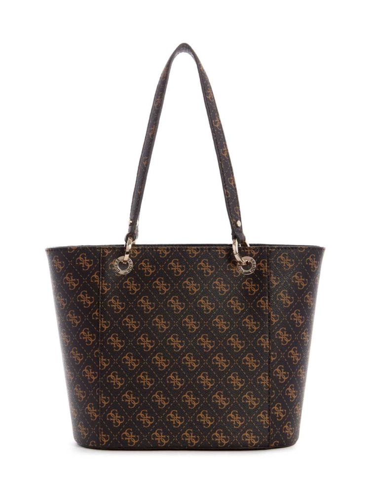 GUESS Noelle Small Elite Women's Totes Brown Multicolor | UK8302SOV