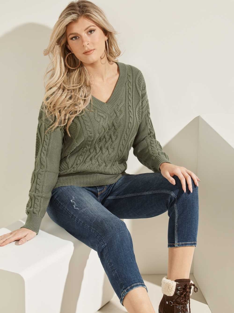 GUESS Noemi Cable Knit Women's Sweaters Multicolor | UK8193XDE