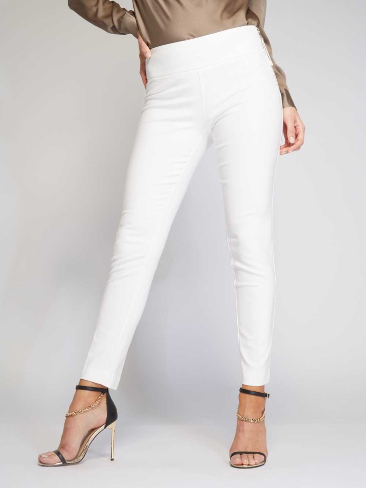 GUESS Olivia Skinny Women\'s Pants Cream | UK4758WLD