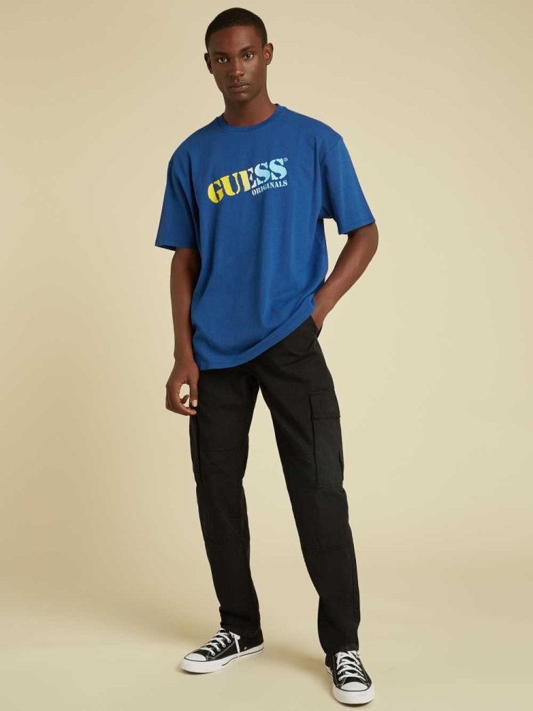 GUESS Originals Kit Cargo Men's Pants Black | UK7805ZRY