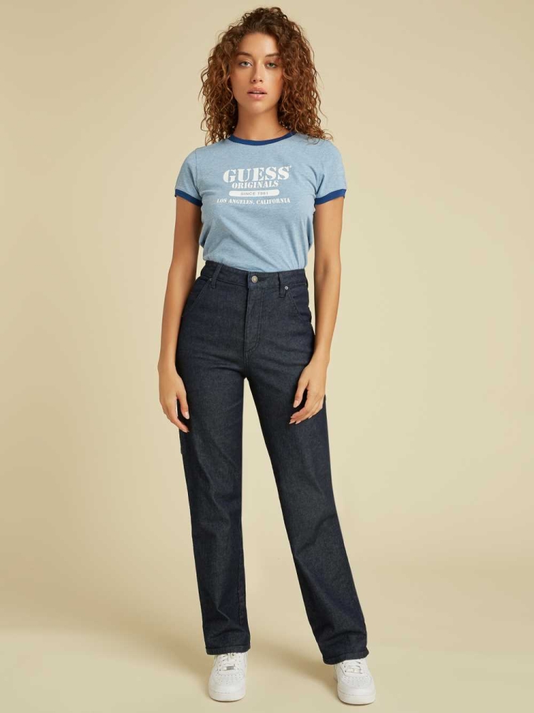 GUESS Originals Kit Carpenter Women's Jeans Dark Wash | UK5139IYC