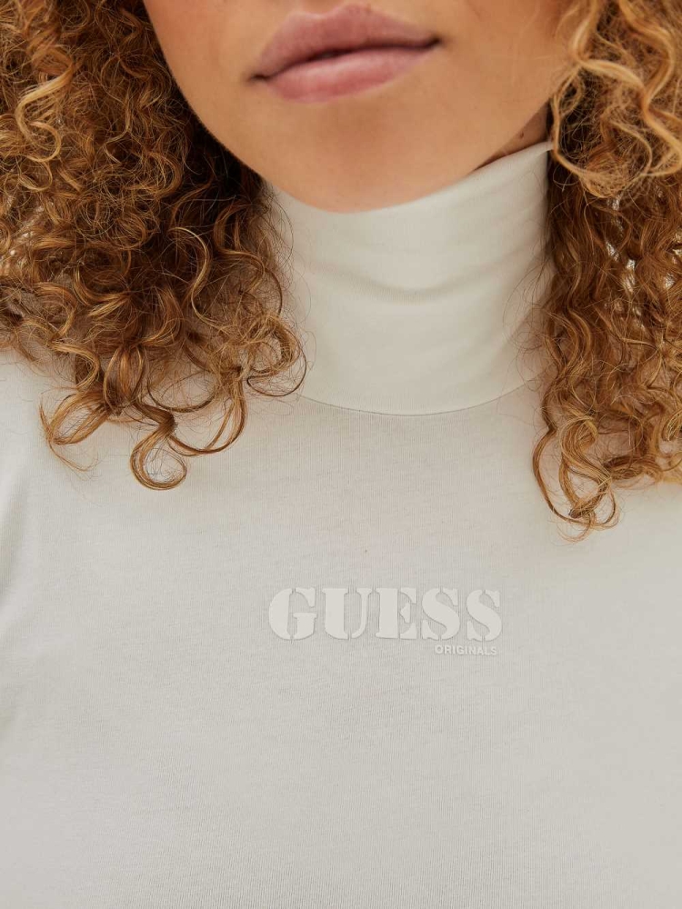 GUESS Originals Kit Logo Women's Bodysuit White | UK0328MVG