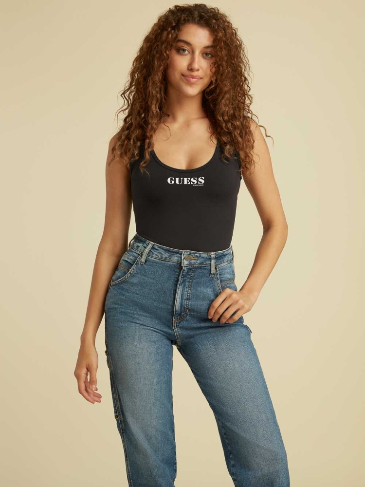 GUESS Originals Kit Women\'s Bodysuit Black | UK8142OJR