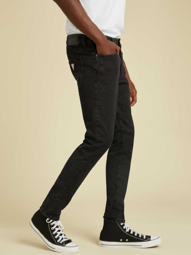 GUESS Originals Skinny Men's Jeans Black Wash | UK2745KJA