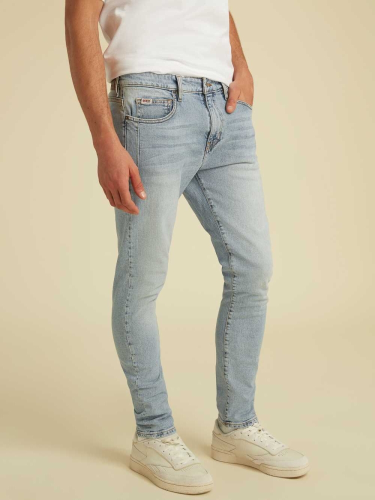 GUESS Originals Skinny Men's Jeans Light Wash | UK2739TAY