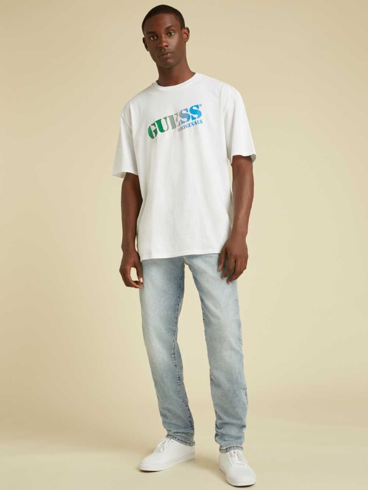 GUESS Originals Slim Straight Men's Jeans Wash | UK1647YQP