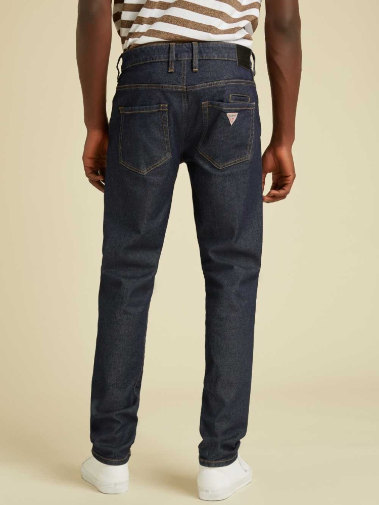 GUESS Originals Slim Straight Men's Jeans Dark Wash | UK5713APR