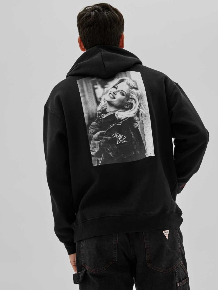 GUESS Originals x Anna Nicole Smith Men's Hoodies Black | UK7549NZV