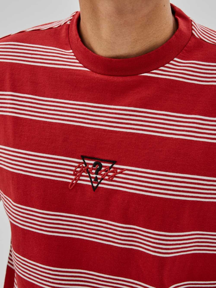 GUESS Originals x Anna Nicole Smith Stripe Men's T-Shirts Multicolor | UK6914QEP