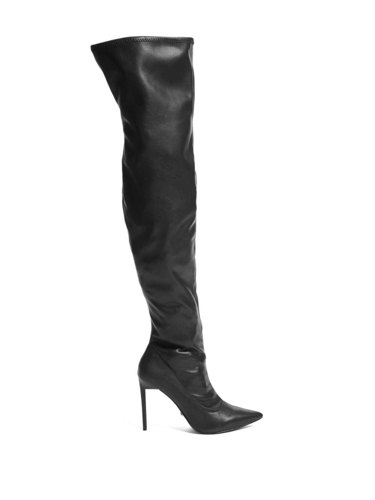 GUESS Over-the-Knee Heeled Women's Boots Black | UK8647VYE