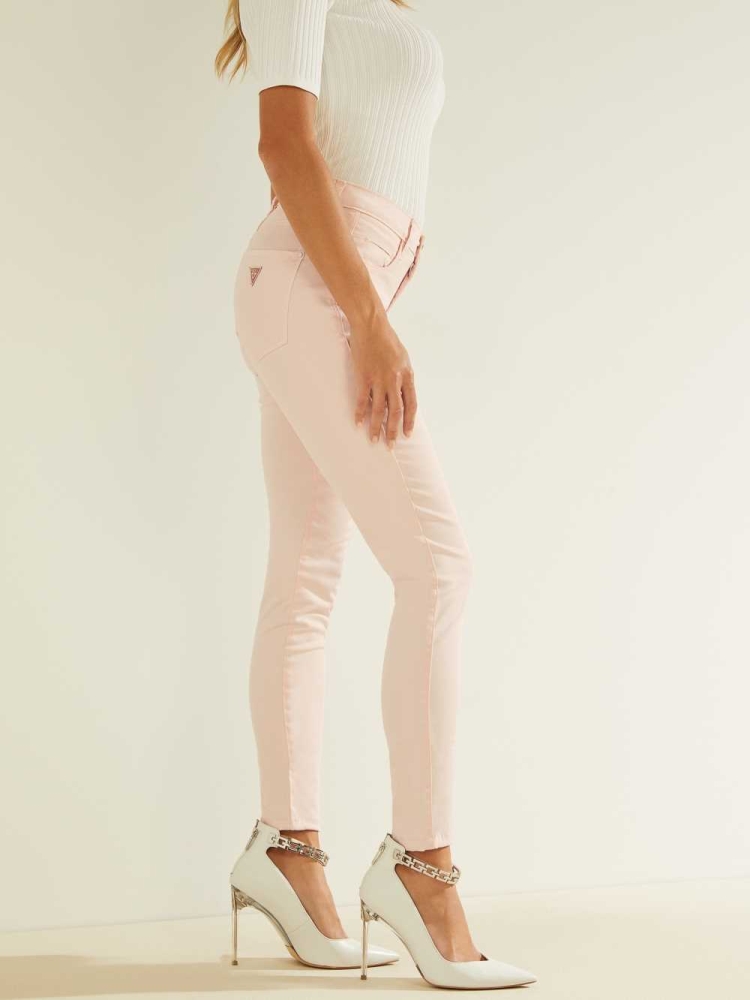 GUESS Pastel Sexy Curve Skinny Women's Jeans Pink | UK4508PQL