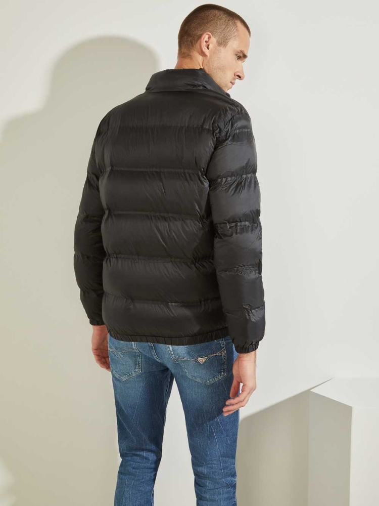 GUESS Quilted Puffer Men's Jackets Black | UK8613OKN