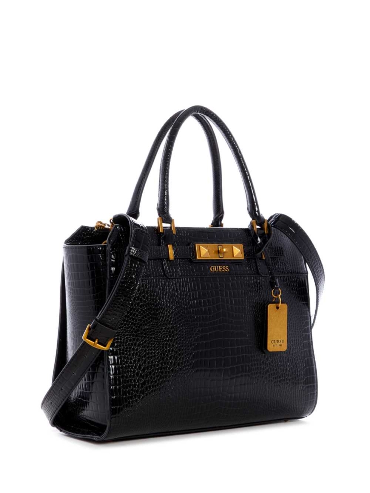 GUESS Raffie Carryall Women's Crossbodies Black | UK5293YAD