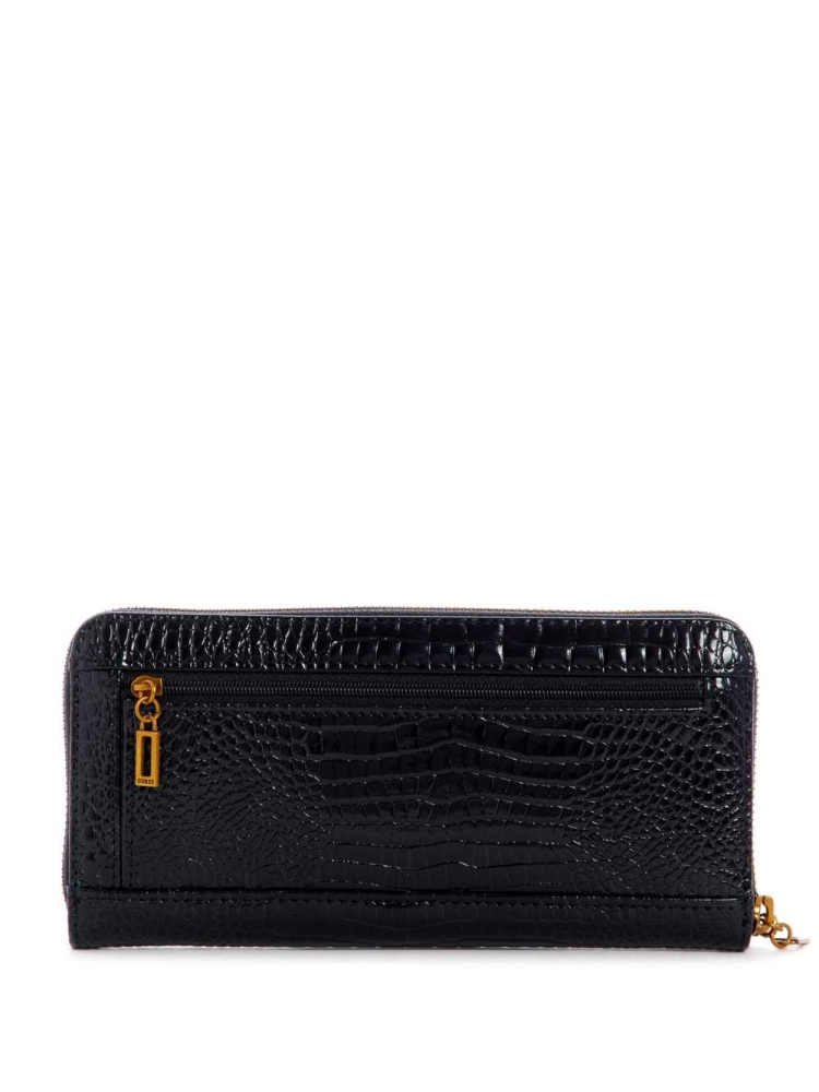 GUESS Raffie Zip-Around Women's Crossbodies Black | UK1409USO