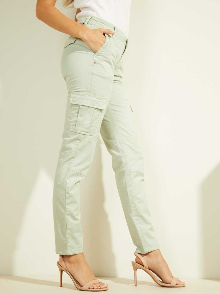 GUESS Sexy Cargo Women's Pants Light Turquoise | UK3967ZJL