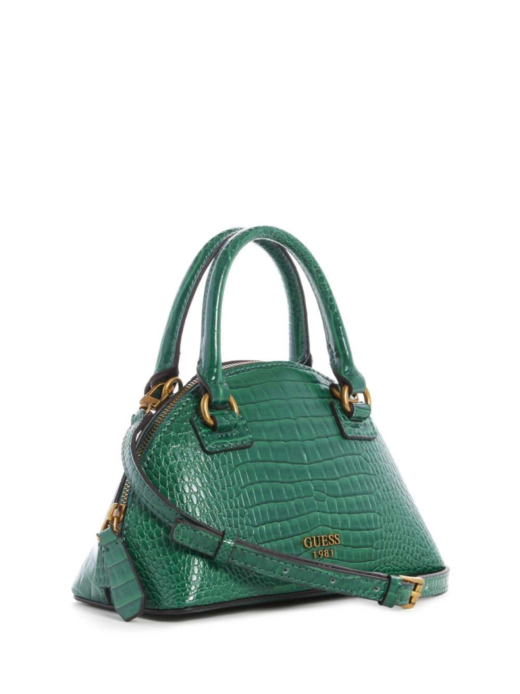 GUESS Shilah Small Dome Women's Crossbodies Green | UK3847EBG