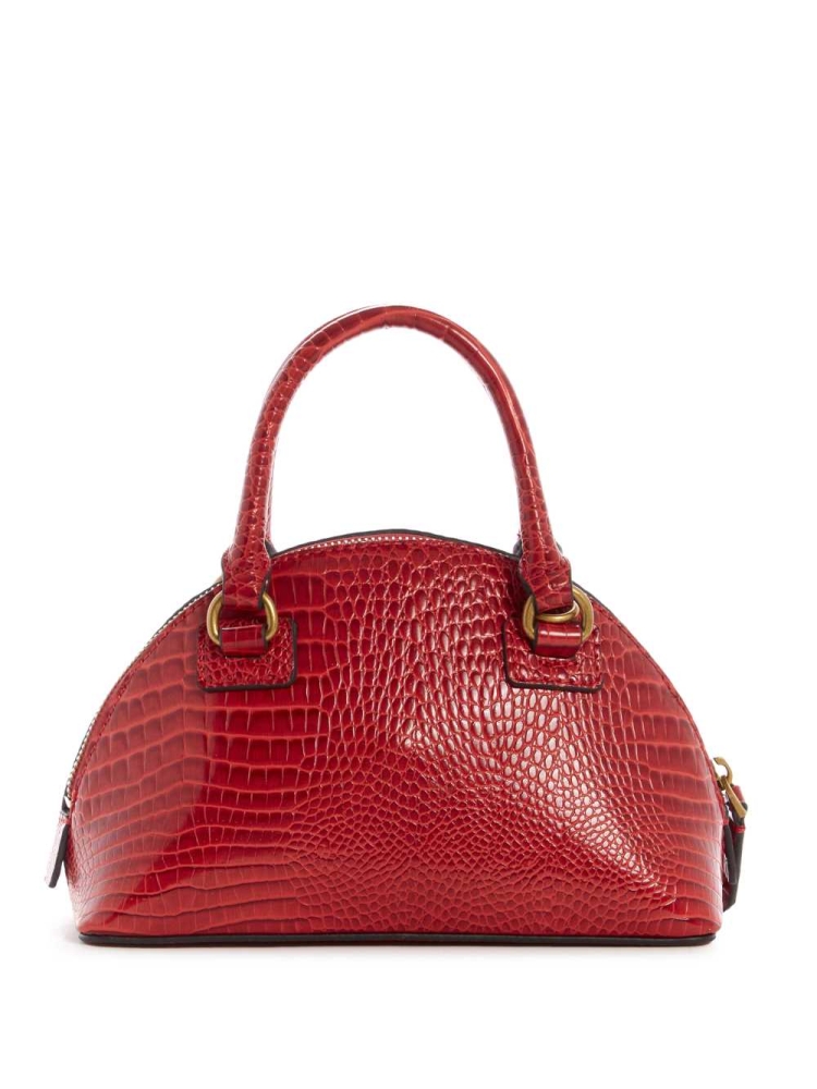 GUESS Shilah Small Dome Women's Crossbodies Red | UK6934OUK