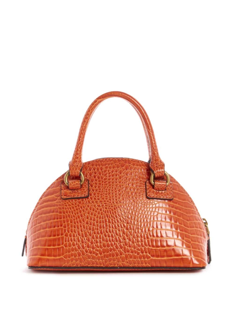 GUESS Shilah Small Dome Women's Crossbodies Orange | UK7216HQJ