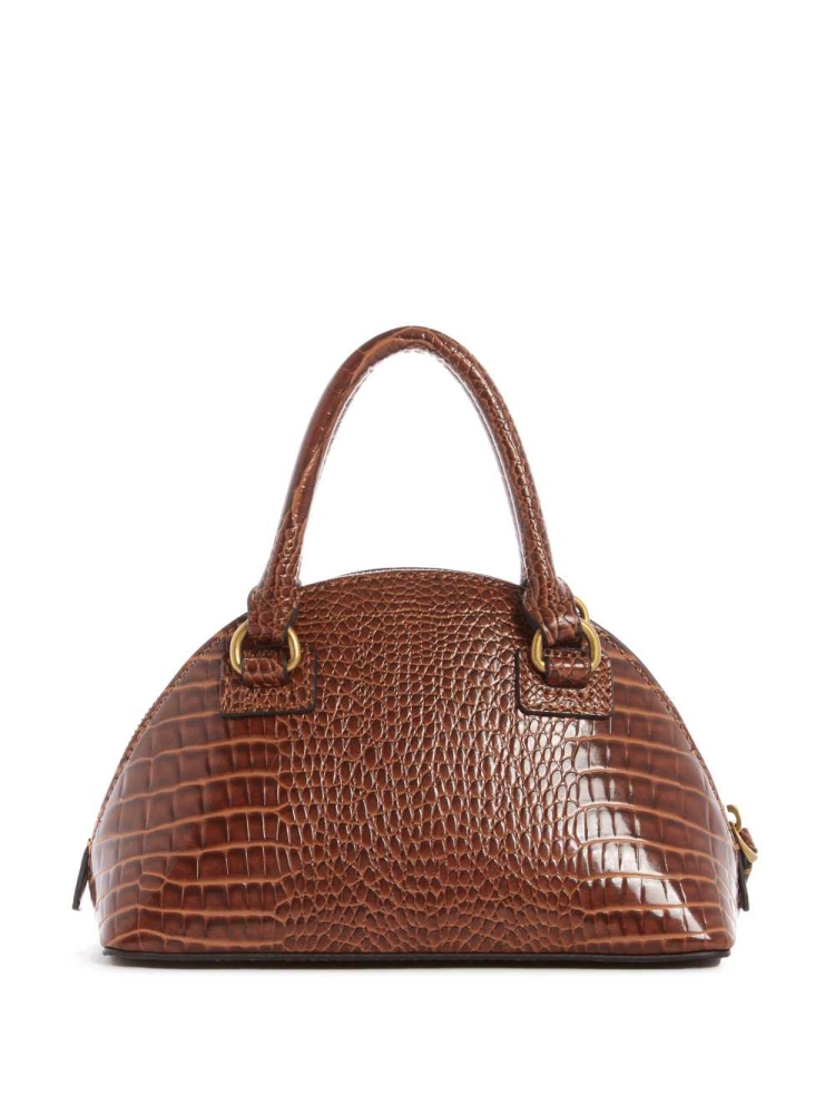 GUESS Shilah Small Dome Women's Crossbodies Brown | UK9358LMW