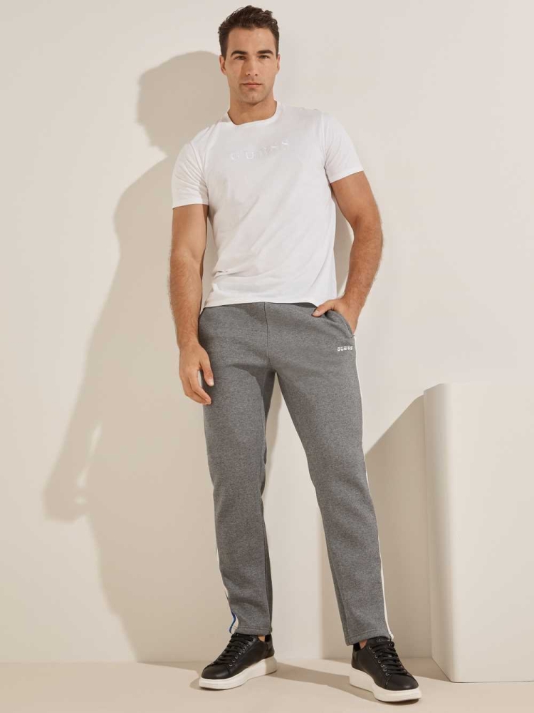 GUESS Side Stripe Men's Pants Light Grey | UK5837KIQ