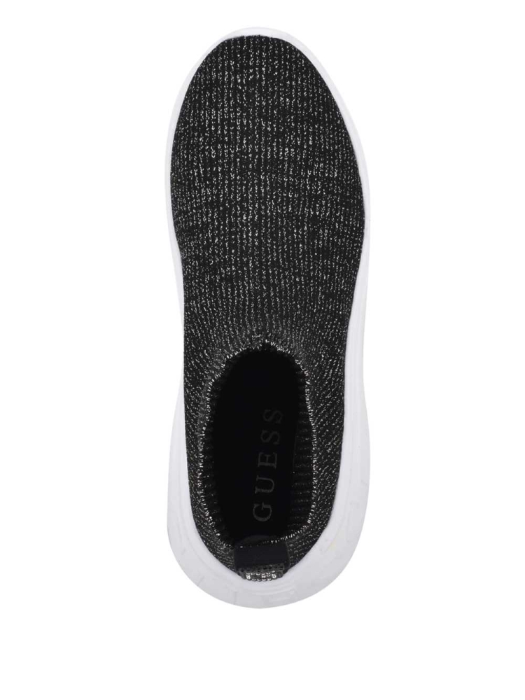 GUESS Sindera Shimmer Sock Women's Sneakers Silver | UK8024BFH