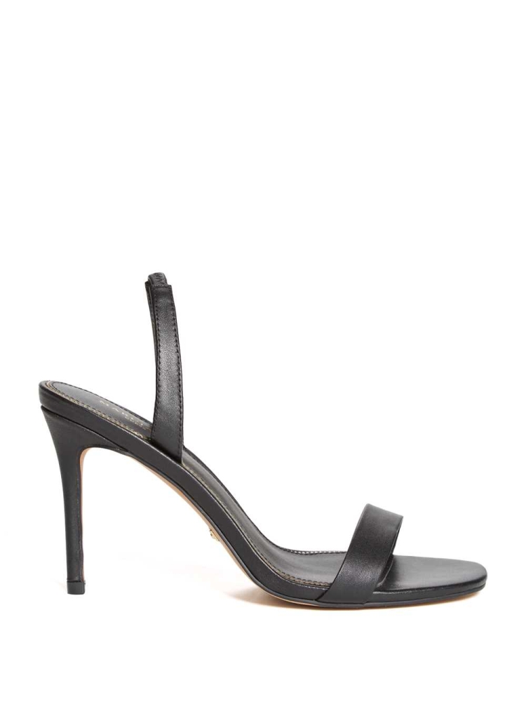 GUESS Single Strap Sling Back Heel Women's Heels Sandals Black | UK0341DTH