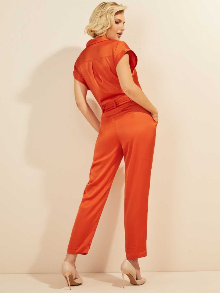 GUESS Sophie Women's Jumpsuits Orange | UK0781MAU